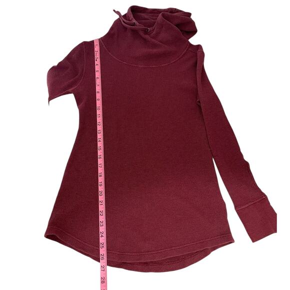 Patagonia Hooded Waffle Tunic Pullover Maroon Women's Size XS Athleisure Hiking - Picture 9 of 12